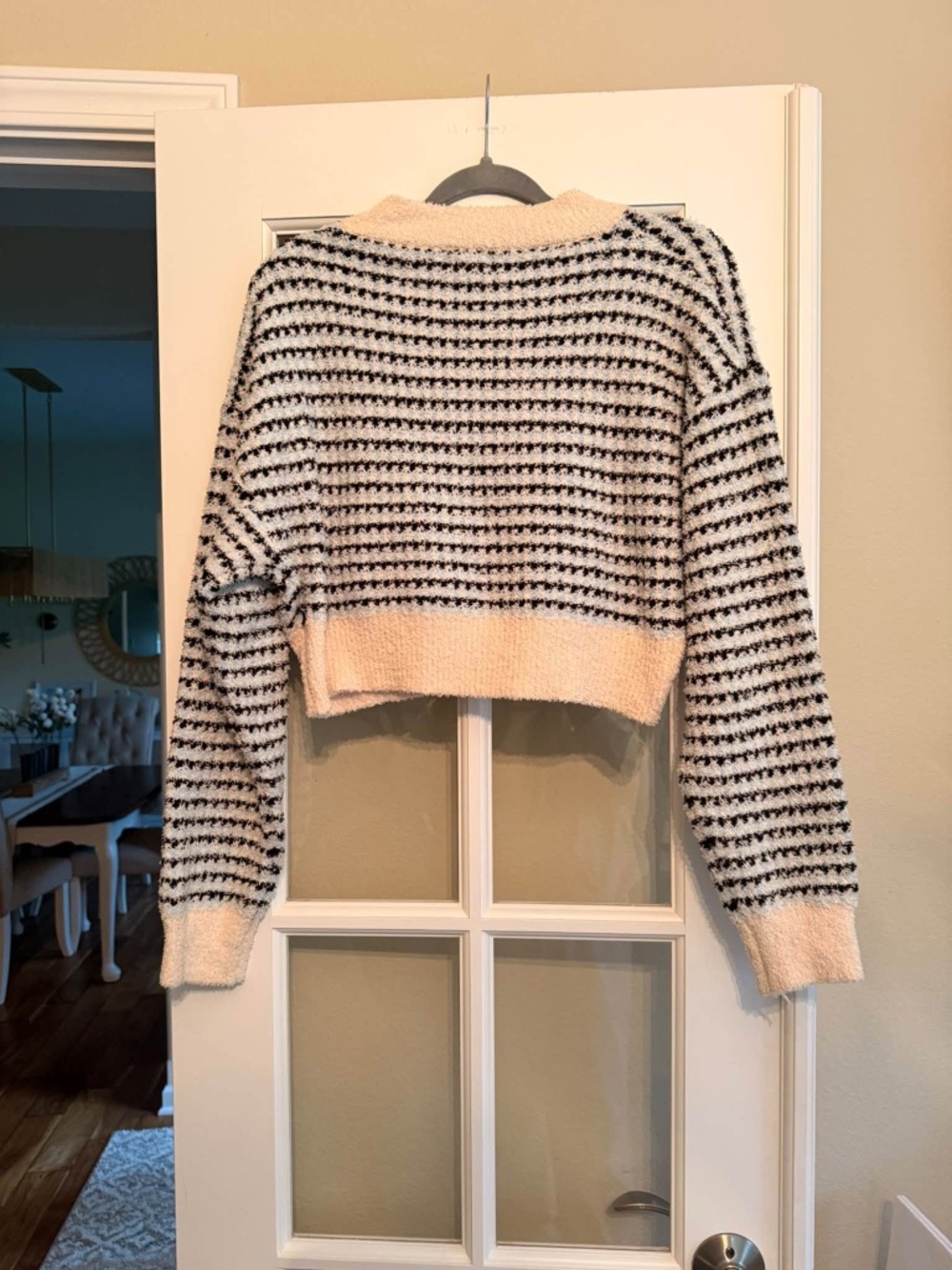 POL White, Blue, & Black Cozy Sweater - Picture 3 of 4